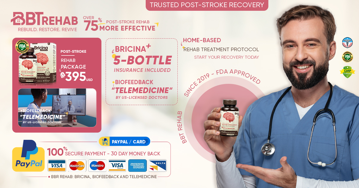BBT Rehab: Trusted Post-Stroke Recovery – FDA-Approved Safe Bricina with Biofeedback & Telemedicine, 100% PayPal Secured